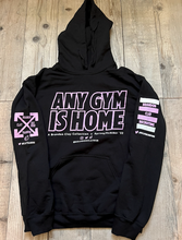 Load image into Gallery viewer, BCLSSS202: #AnyGymIsHome Hoodie - Black / Fuschia / White