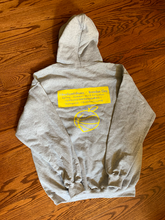 Load image into Gallery viewer, BCLSFW195: #AnyGymIsHome Hoodie - Heather Gray / Yellow